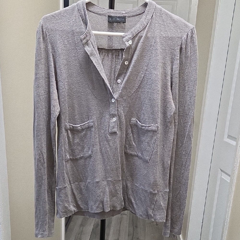 Ikks 100% Linen Neutral Top